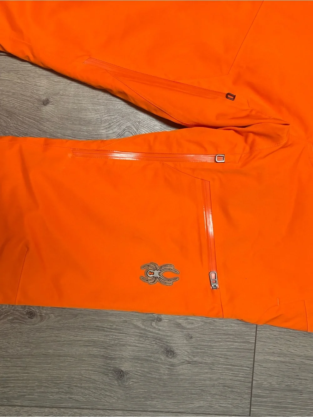 Spyder men’s orange ski bibs dare pants water resistant nwt size small